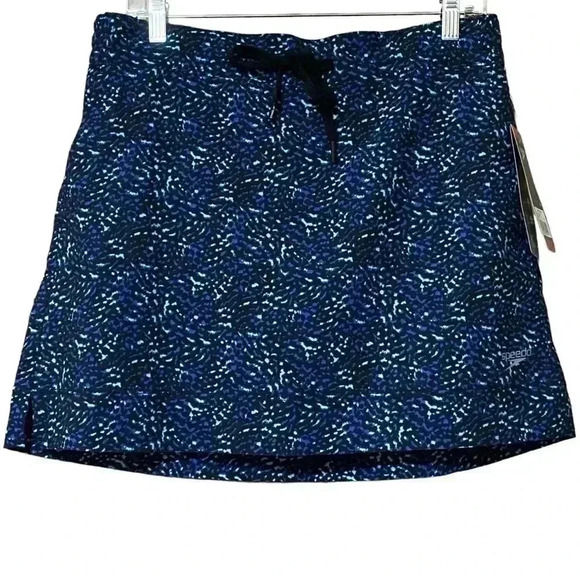Speedo Woven Skort Women’s Medium Blue UPF 50+ Pickleball Tennis Swimming NWT - Picture 1 of 8
